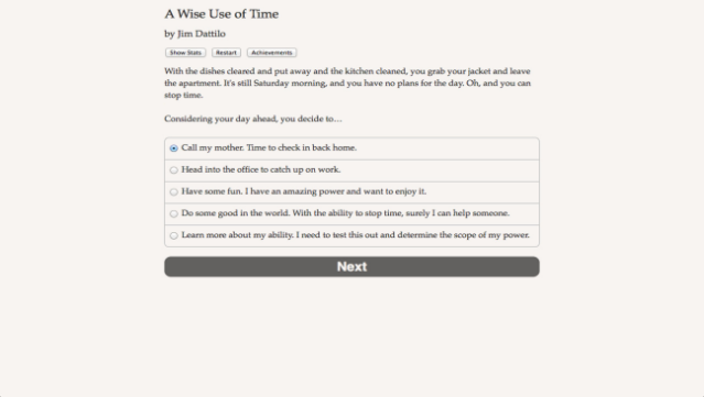 A Wise Use of Time Gameplay Screenshot