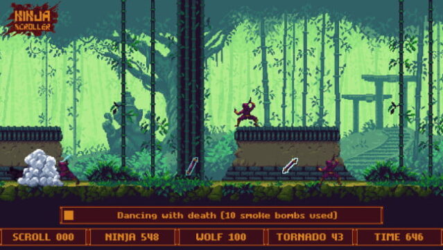 Ninja Scroller Gameplay Screenshot