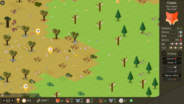 Territory: Animals Genetic Strategy PC Screenshot